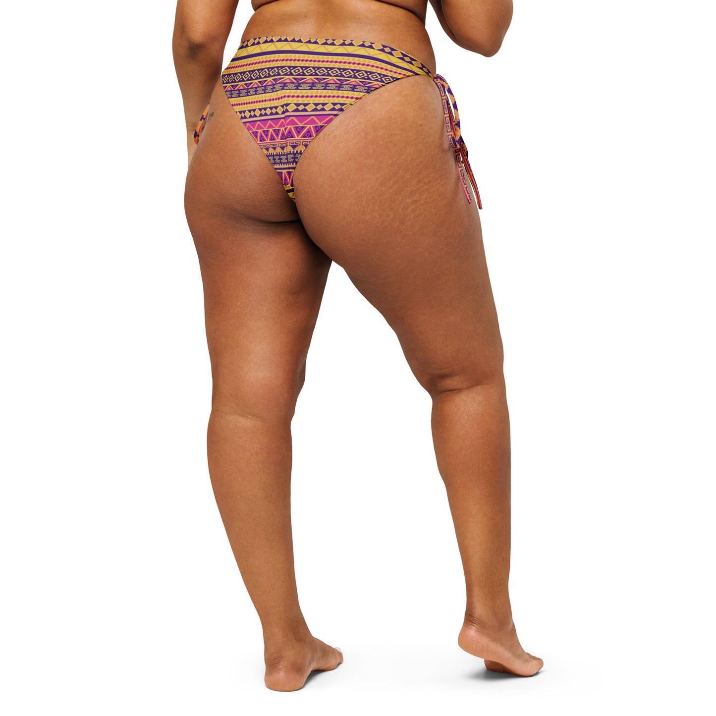 "African Print/Sunset Inspired"  string bikini bottom