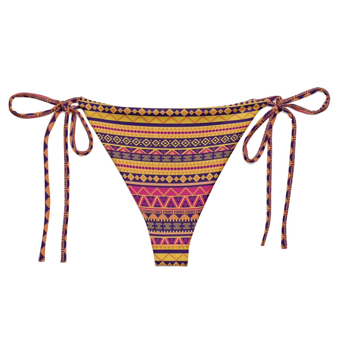 "African Print/Sunset Inspired"  string bikini bottom