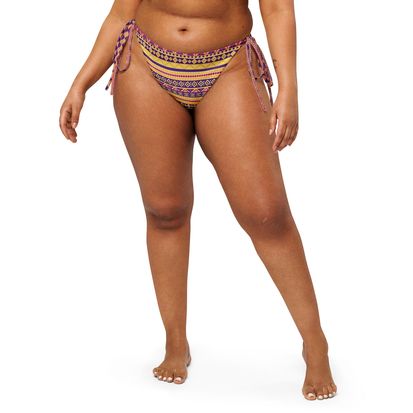 "African Print/Sunset Inspired"  string bikini bottom