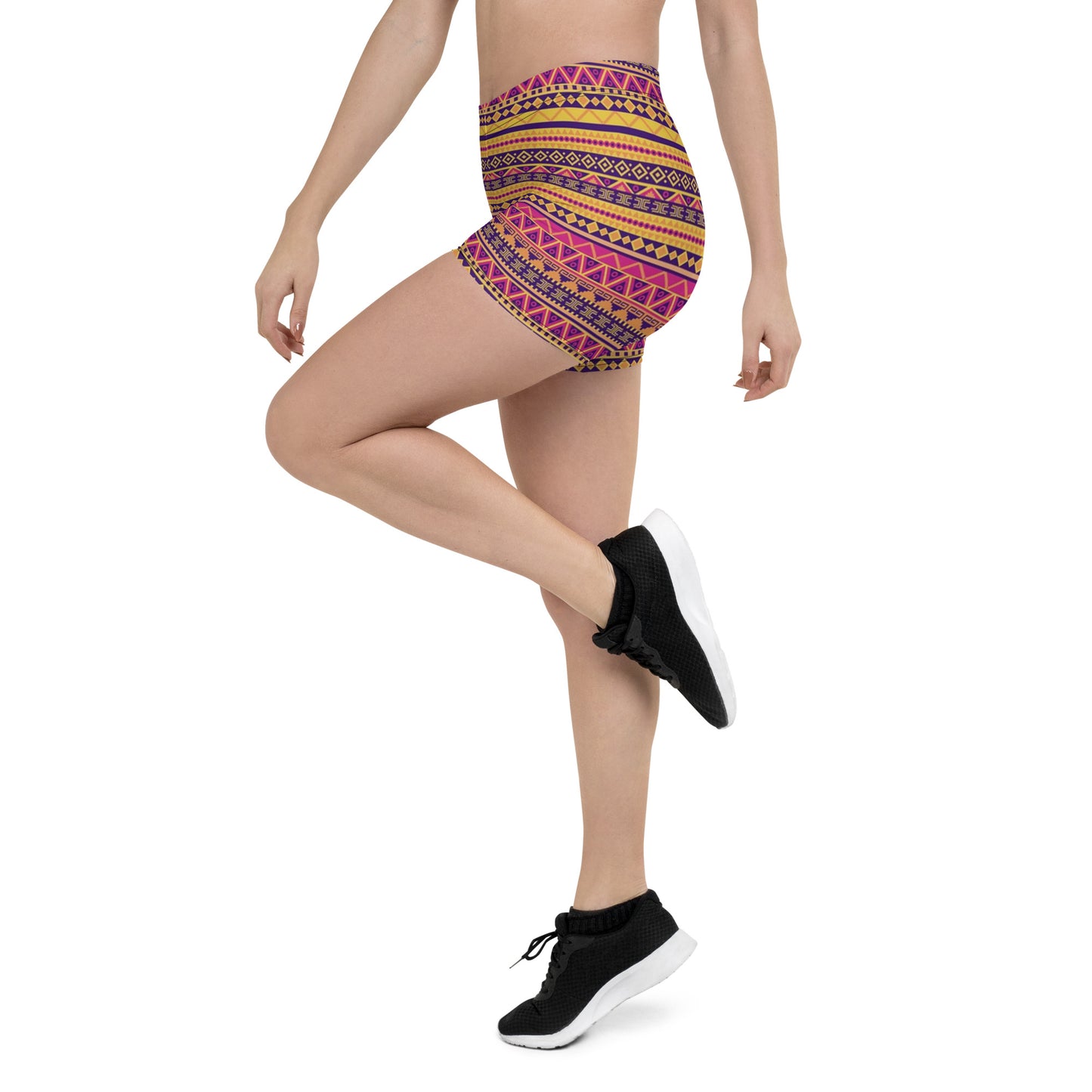 "African Print/Sunset Inspired"  Women's Stretch Shorts