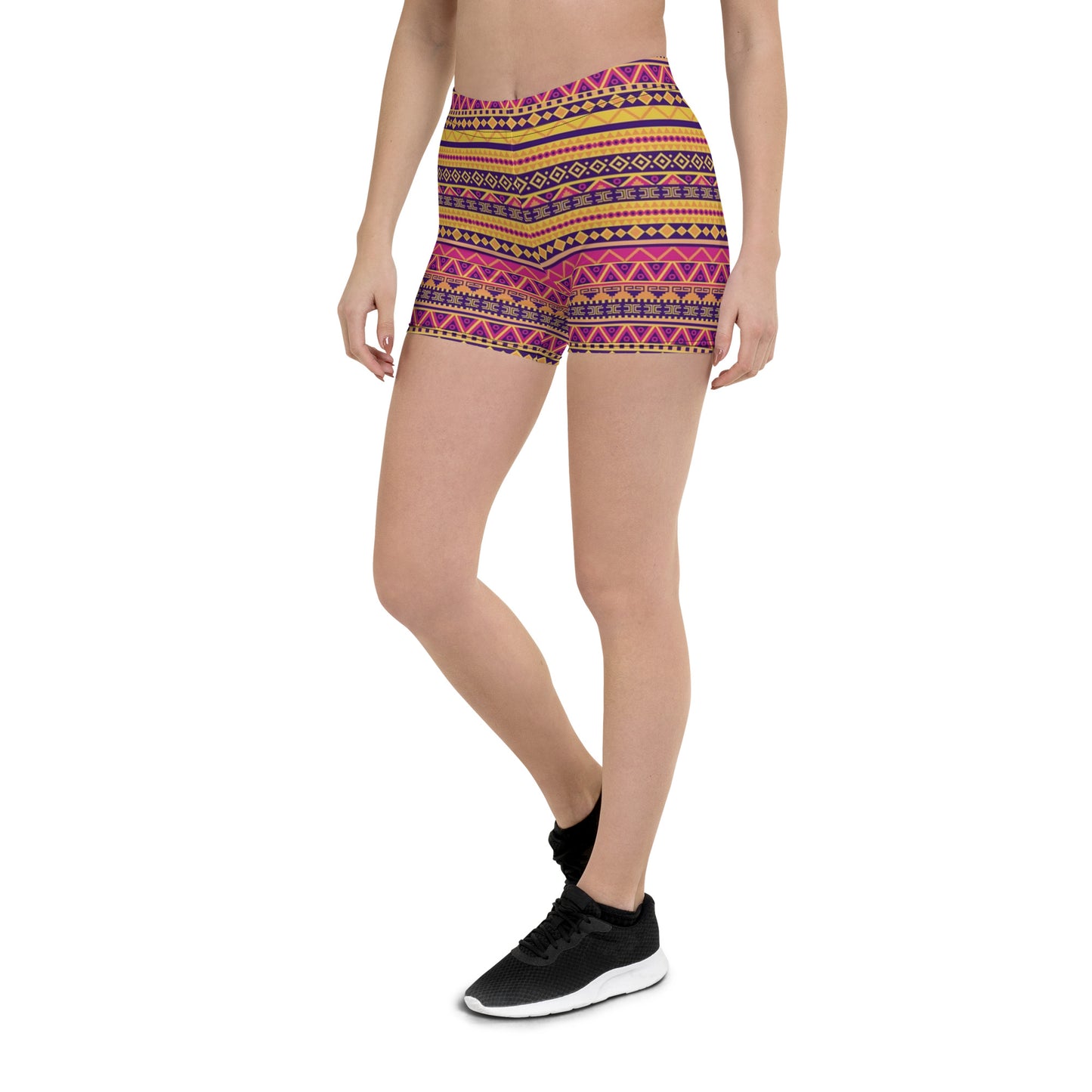 "African Print/Sunset Inspired"  Women's Stretch Shorts