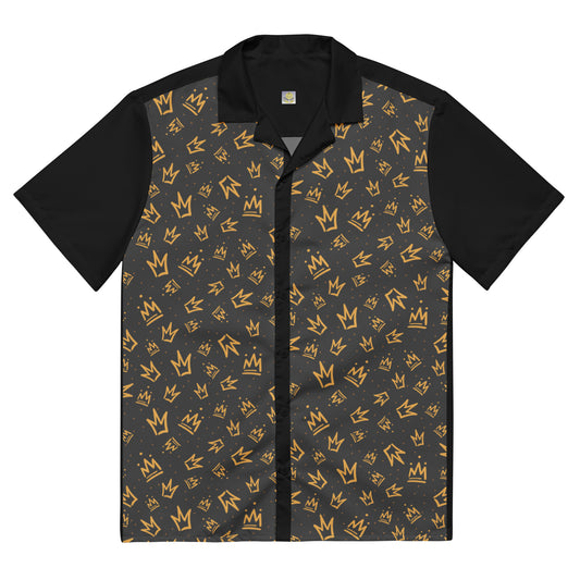 "Gold Crowns"  Unisex button up shirt