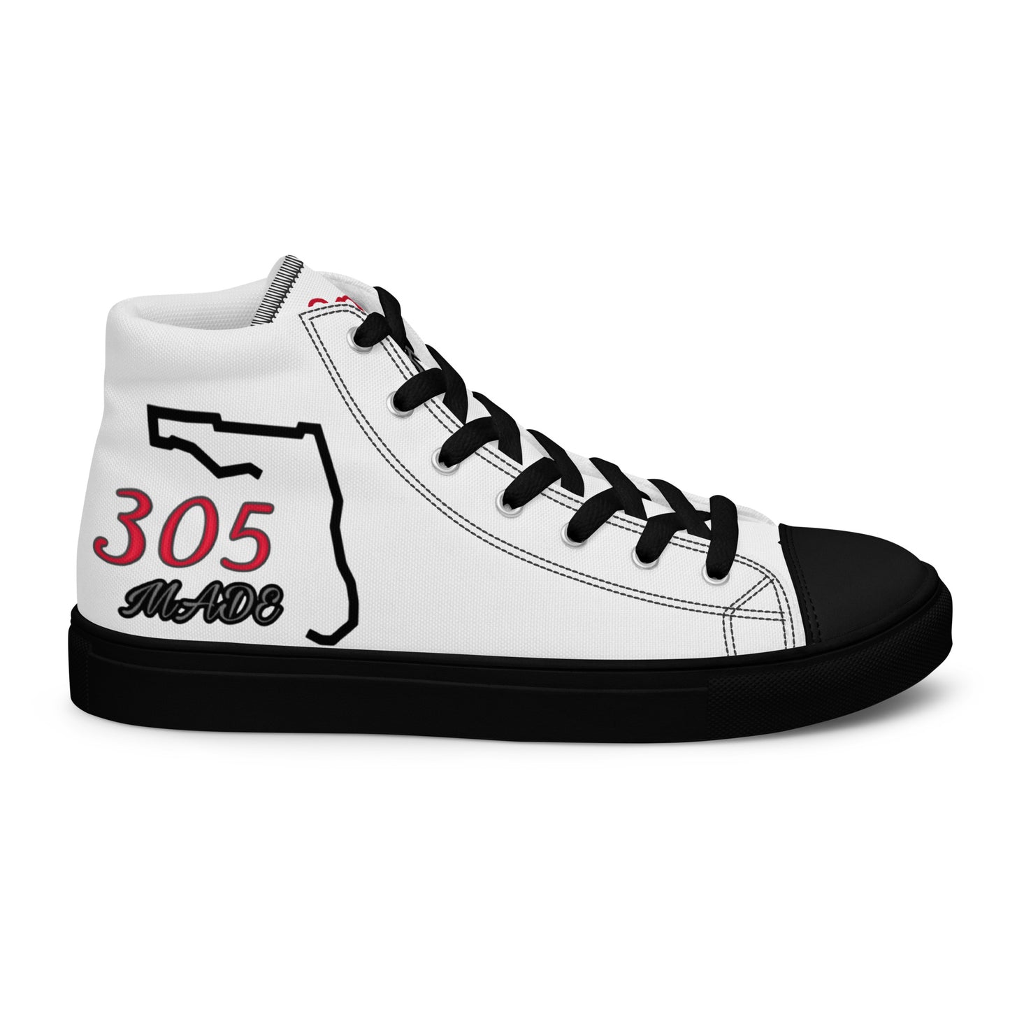 "305 Made Florida Boy"  Men’s high top canvas shoes