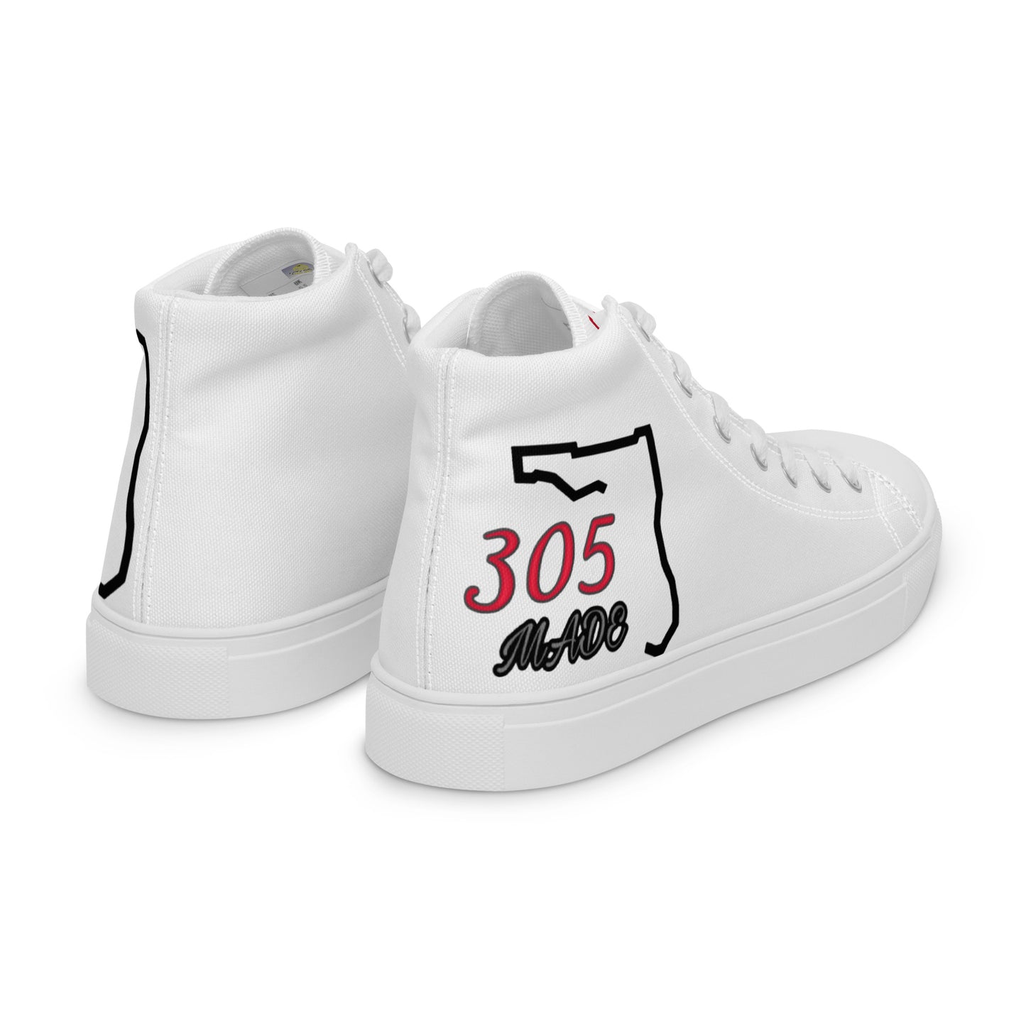 "305 Made Florida Boy"  Men’s high top canvas shoes