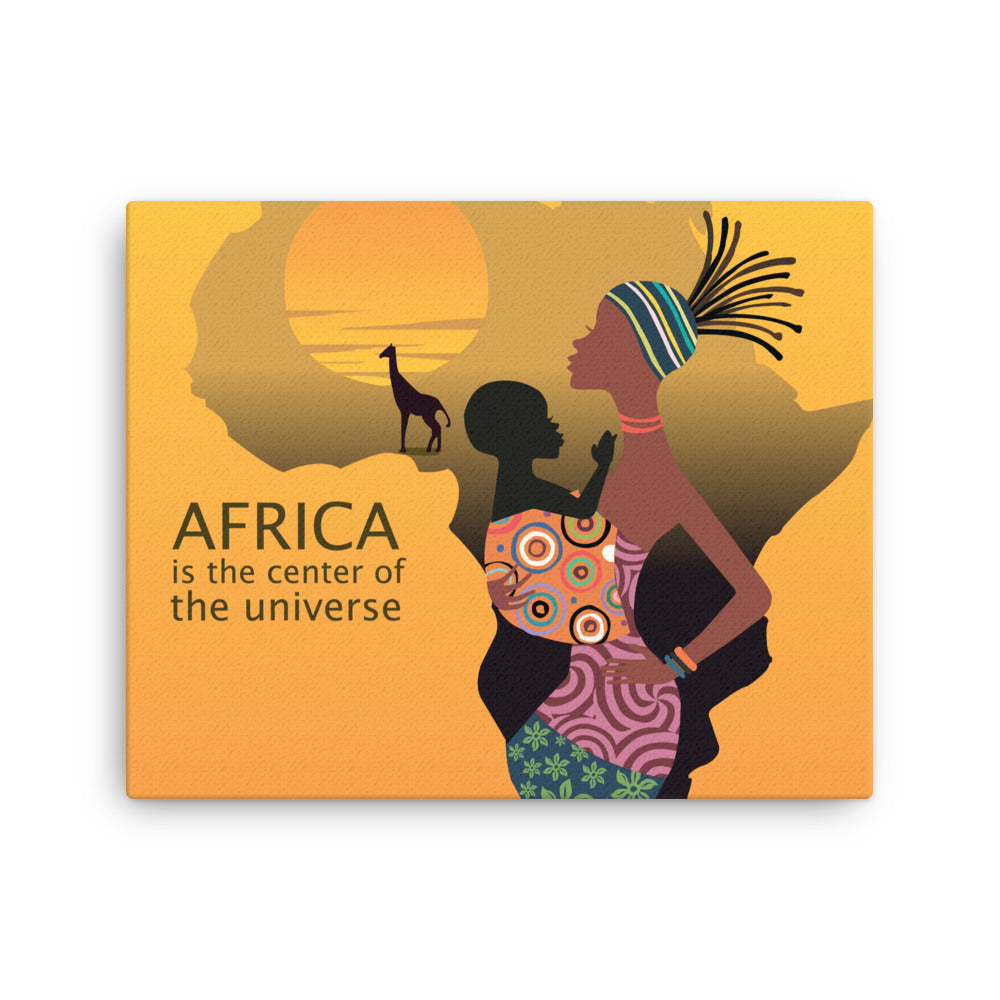 "Africa, the Center of the Universe"  Thin canvas