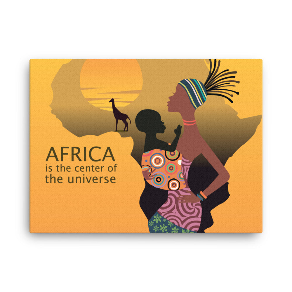 "Africa, the Center of the Universe"  Thin canvas