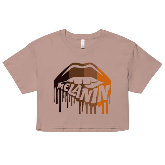 "Dripping Melanin"  Women’s crop top