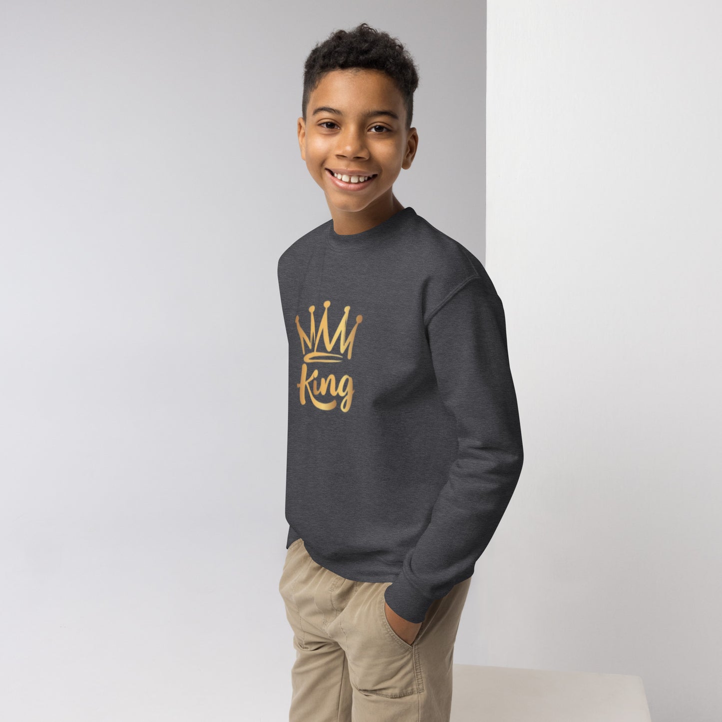 "Crowned King" Boy's crewneck sweatshirt