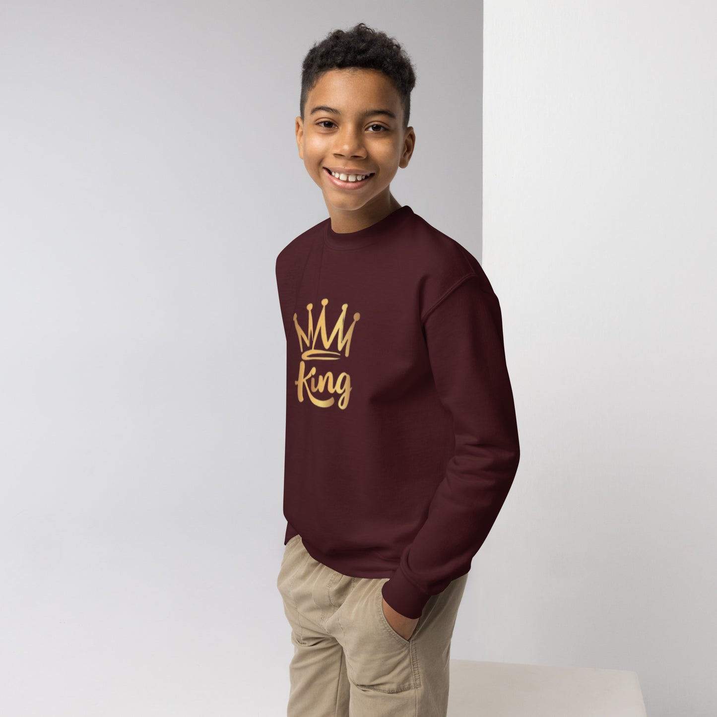 "Crowned King" Boy's crewneck sweatshirt