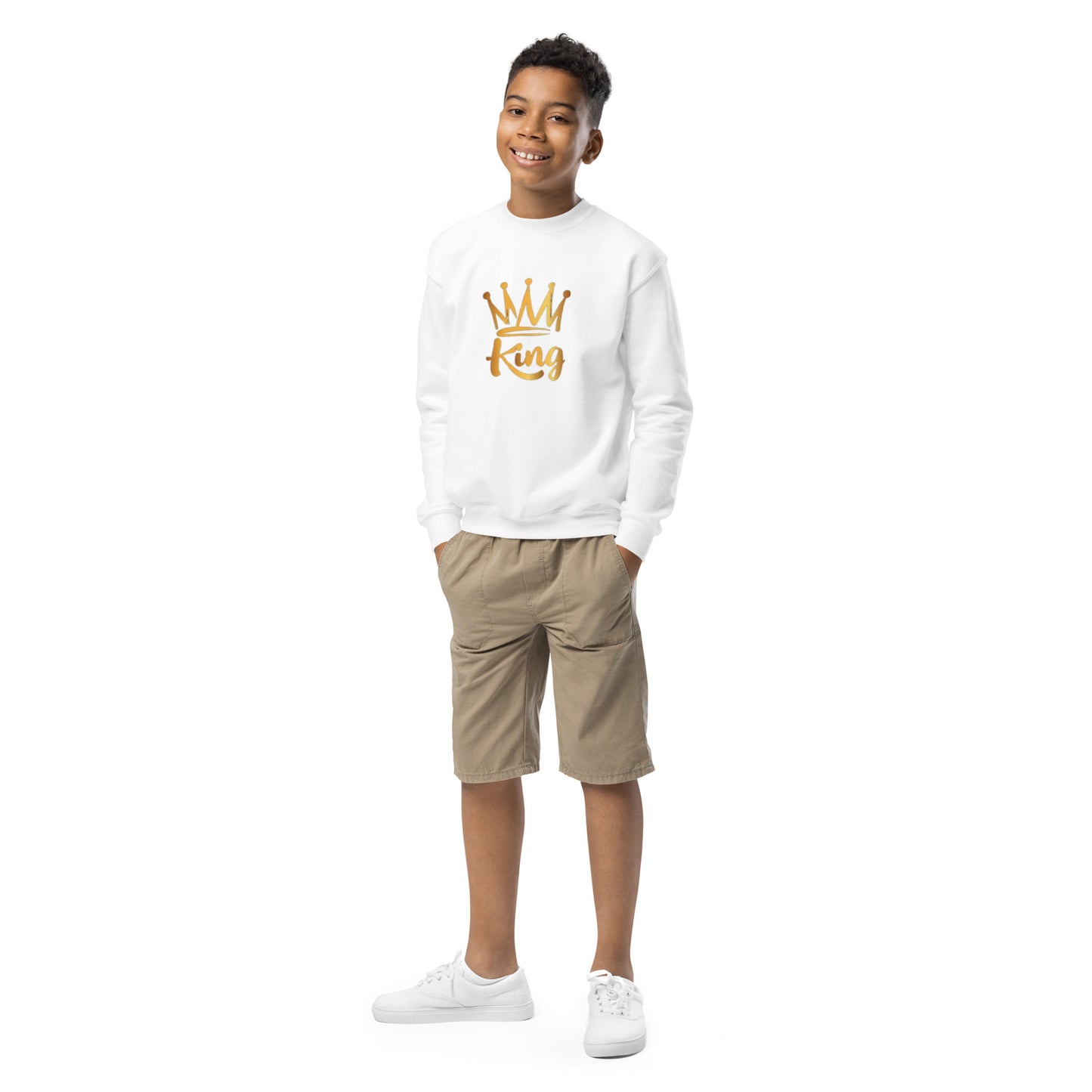 "Crowned King" Boy's crewneck sweatshirt