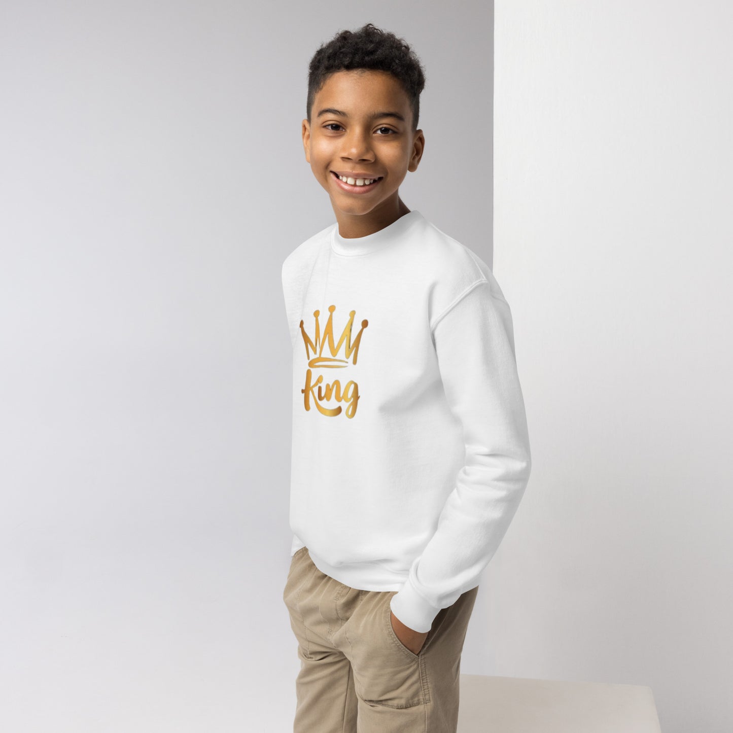 "Crowned King" Boy's crewneck sweatshirt